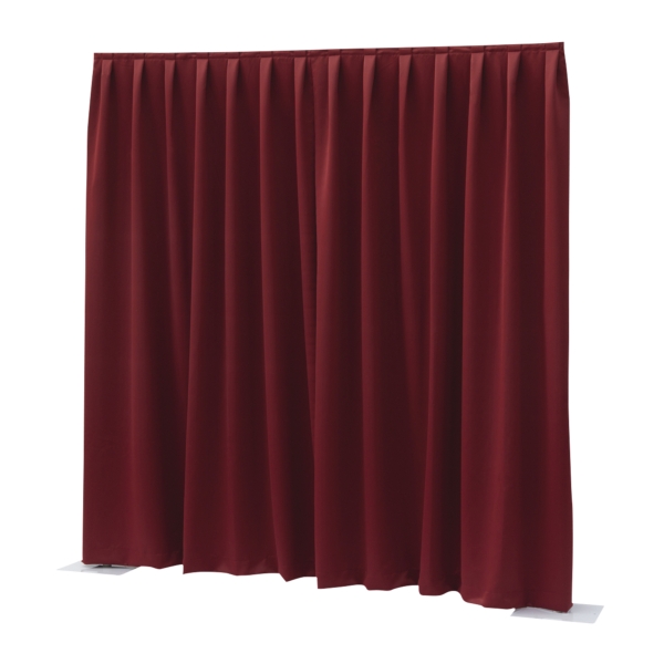 Wentex Pipe and Drape Dimout Pleated Curtain, 3.3M (W) x 4M (H) - Red